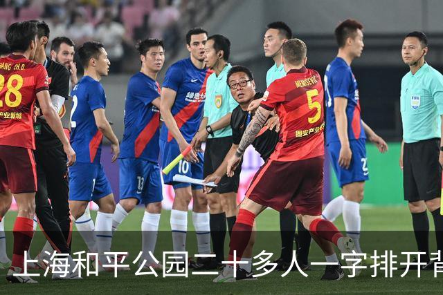 上海和平公园二十多人一字排开背对太阳，园长：搞得心力交瘁